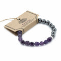 Amethyst Faceted Gemstone Bracelet - Magnetic